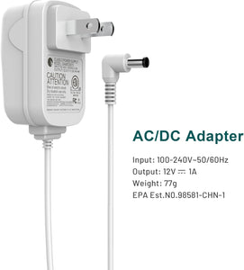 Air Purifier Power Adapter Charger Suitable for Jafända JF100 Replacement Charger 12V 1A(Size : White US/CA) - Jafanda