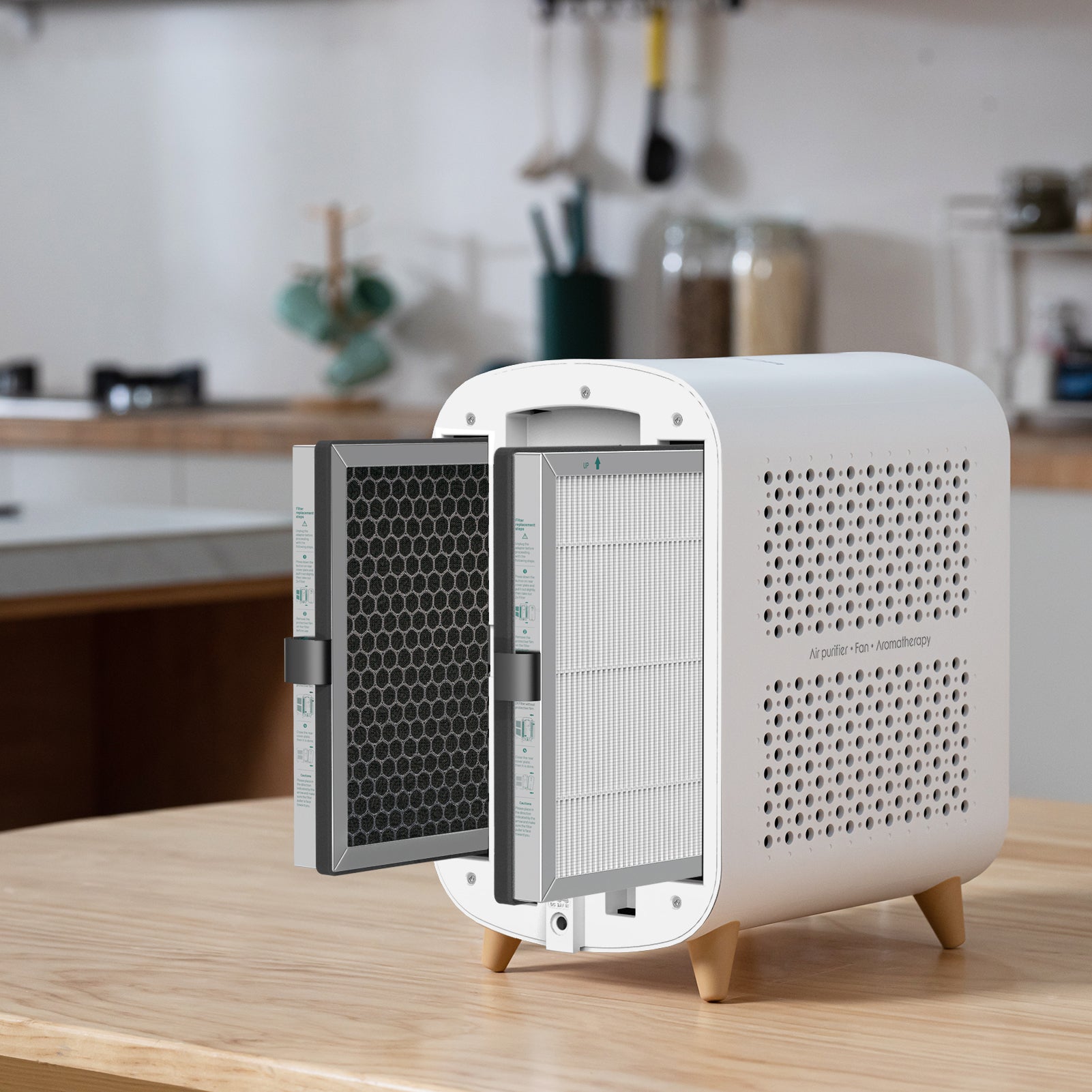 Jafända JF180 Air Purifier H13 True HEPA and Activated Carbon Replacement Filter for Smoke, Pollen, Dust, Odors, and VOCs - Jafanda